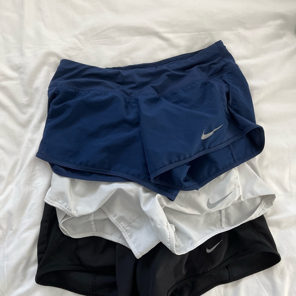 NAVY, WHITE AND BLACK NIKE SHORTS